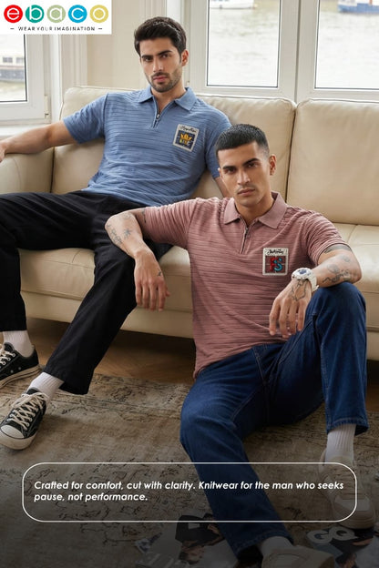 Vol 1233 Ebaco Jacquard Knit Mens Tshirts Supplier India