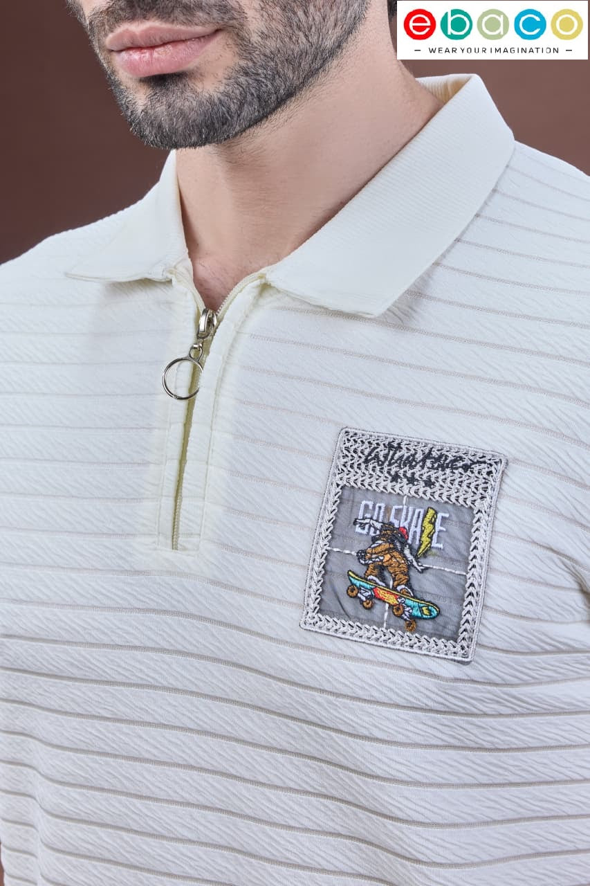 Vol 1233 Ebaco Jacquard Knit Mens Tshirts Supplier India