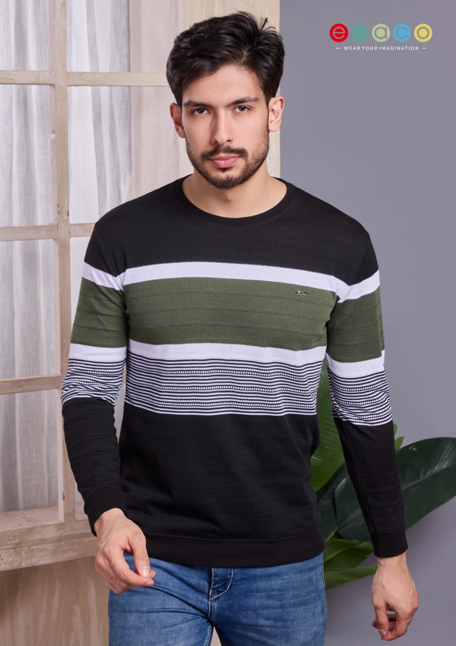 Vol 1237 Ebaco Auto Stripes Mens Tshirts Manufacturer India
