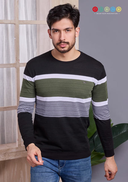 Vol 1237 Ebaco Auto Stripes Mens Tshirts Manufacturer India