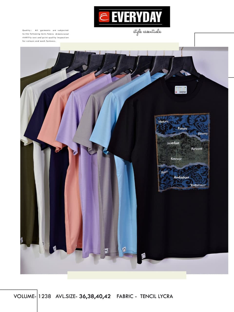 Vol 1238 Everyday Tencil Lycra Mens Tshirts Exporter India