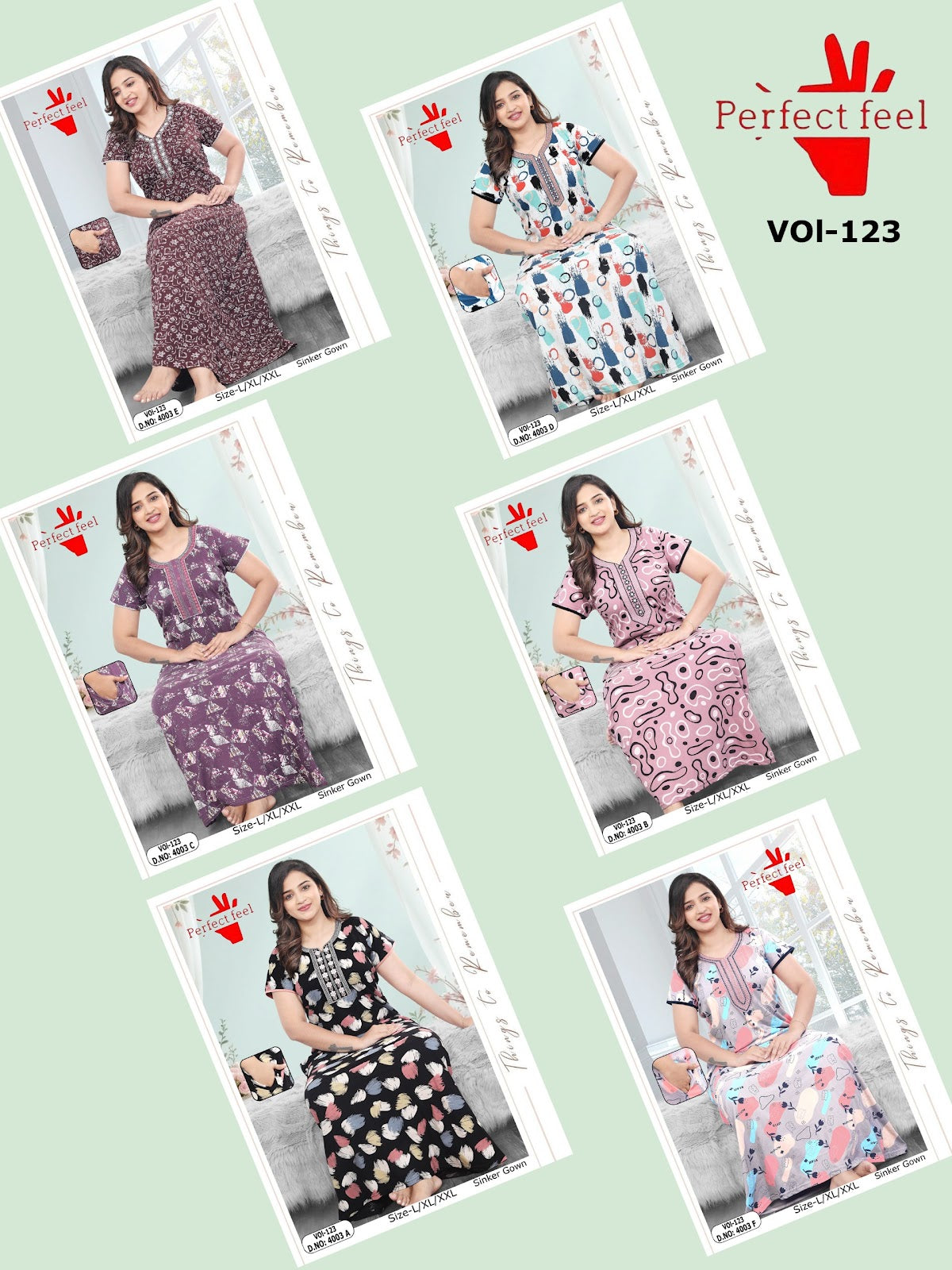 Vol 123 Perfect Feel Sinker Night Gowns Supplier Gujarat