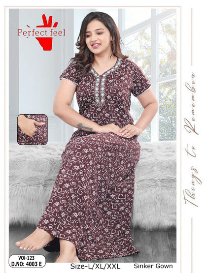 Vol 123 Perfect Feel Sinker Night Gowns Supplier Gujarat