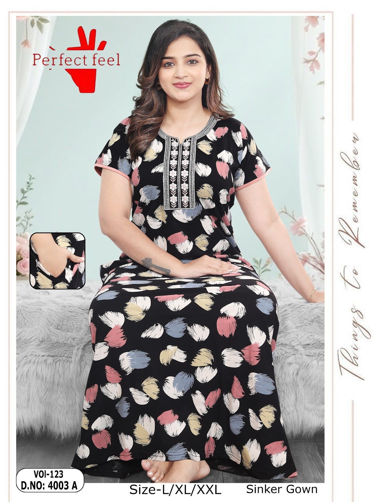 Vol 123 Perfect Feel Sinker Night Gowns Supplier Gujarat