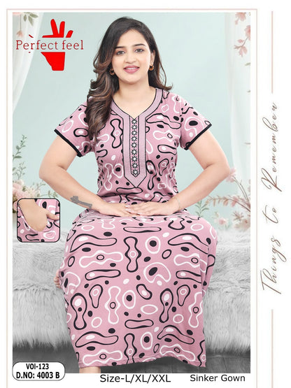 Vol 123 Perfect Feel Sinker Night Gowns Supplier Gujarat
