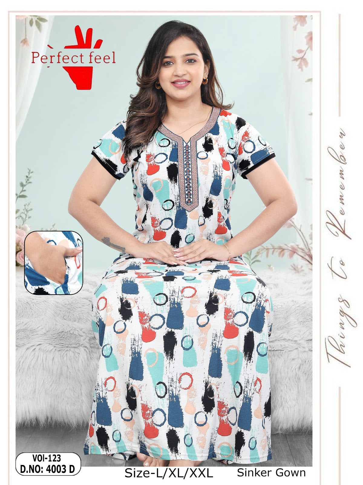Vol 123 Perfect Feel Sinker Night Gowns Supplier Gujarat