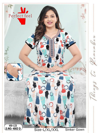 Vol 123 Perfect Feel Sinker Night Gowns Supplier Gujarat