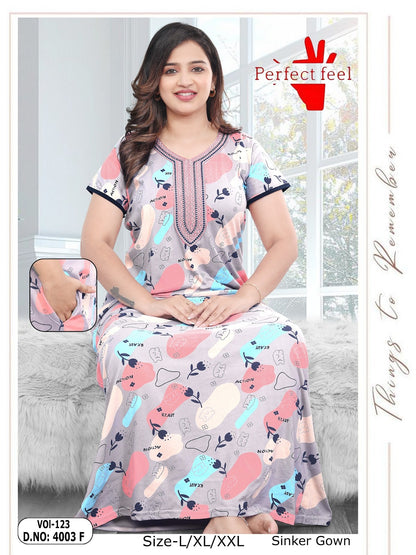Vol 123 Perfect Feel Sinker Night Gowns Supplier Gujarat