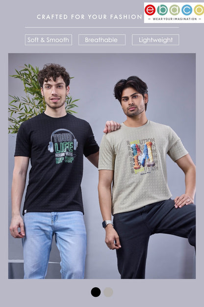 Vol 1240 Ebaco Jacquard Knit Mens Tshirts Manufacturer