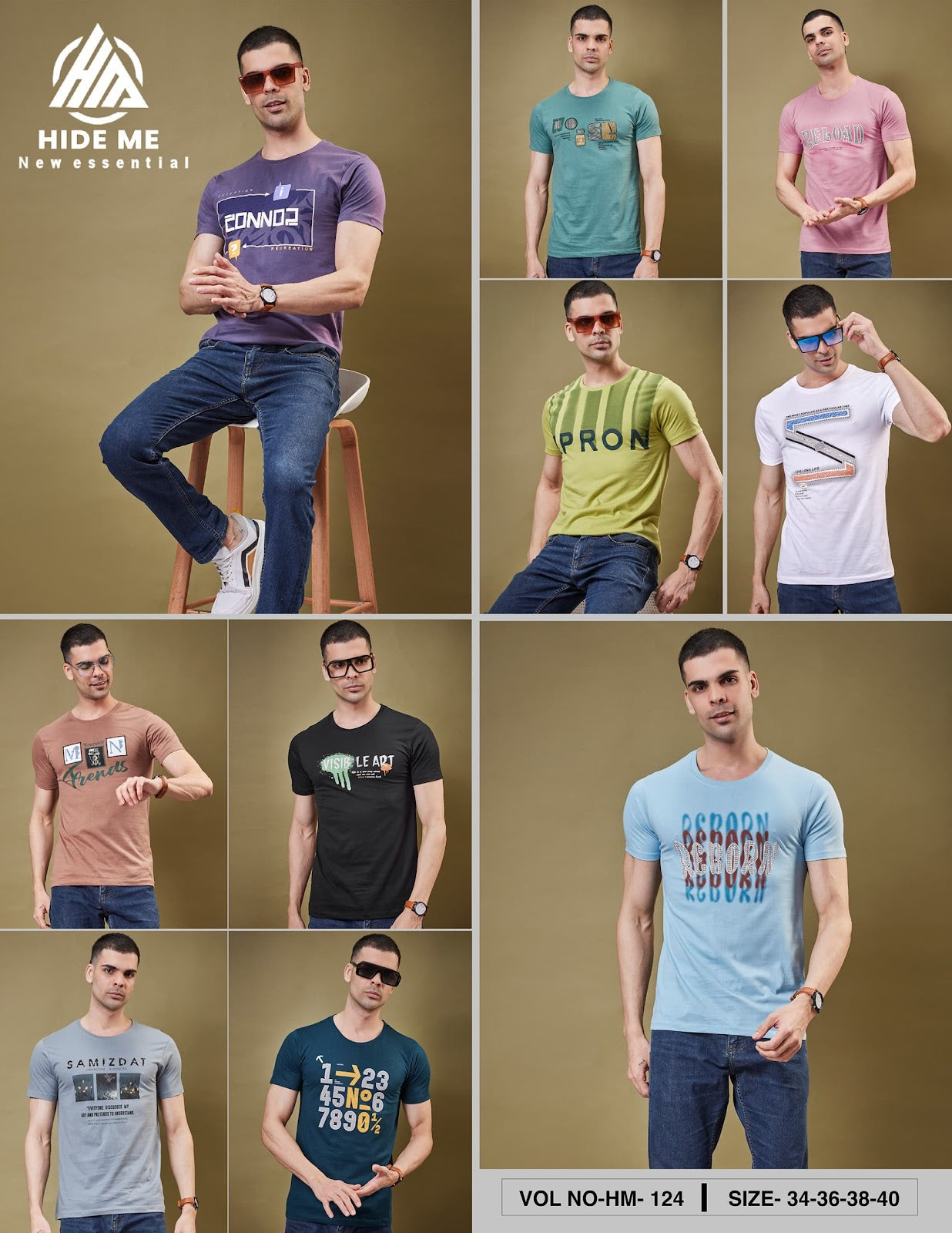 Vol 124 Hide Me Biowash Mens Tshirts Supplier