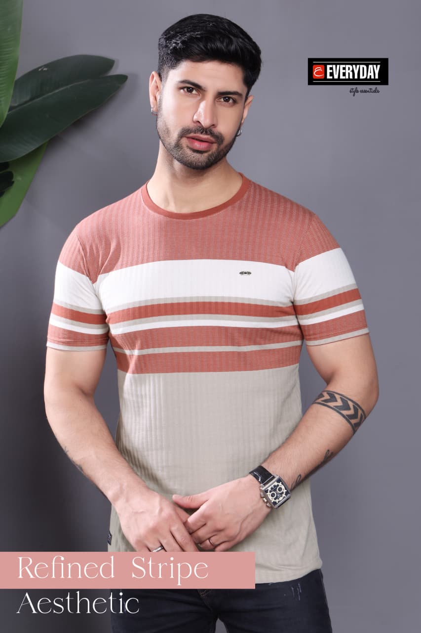 Vol 1252 Everyday Auto Stripes Mens Tshirts Wholesaler