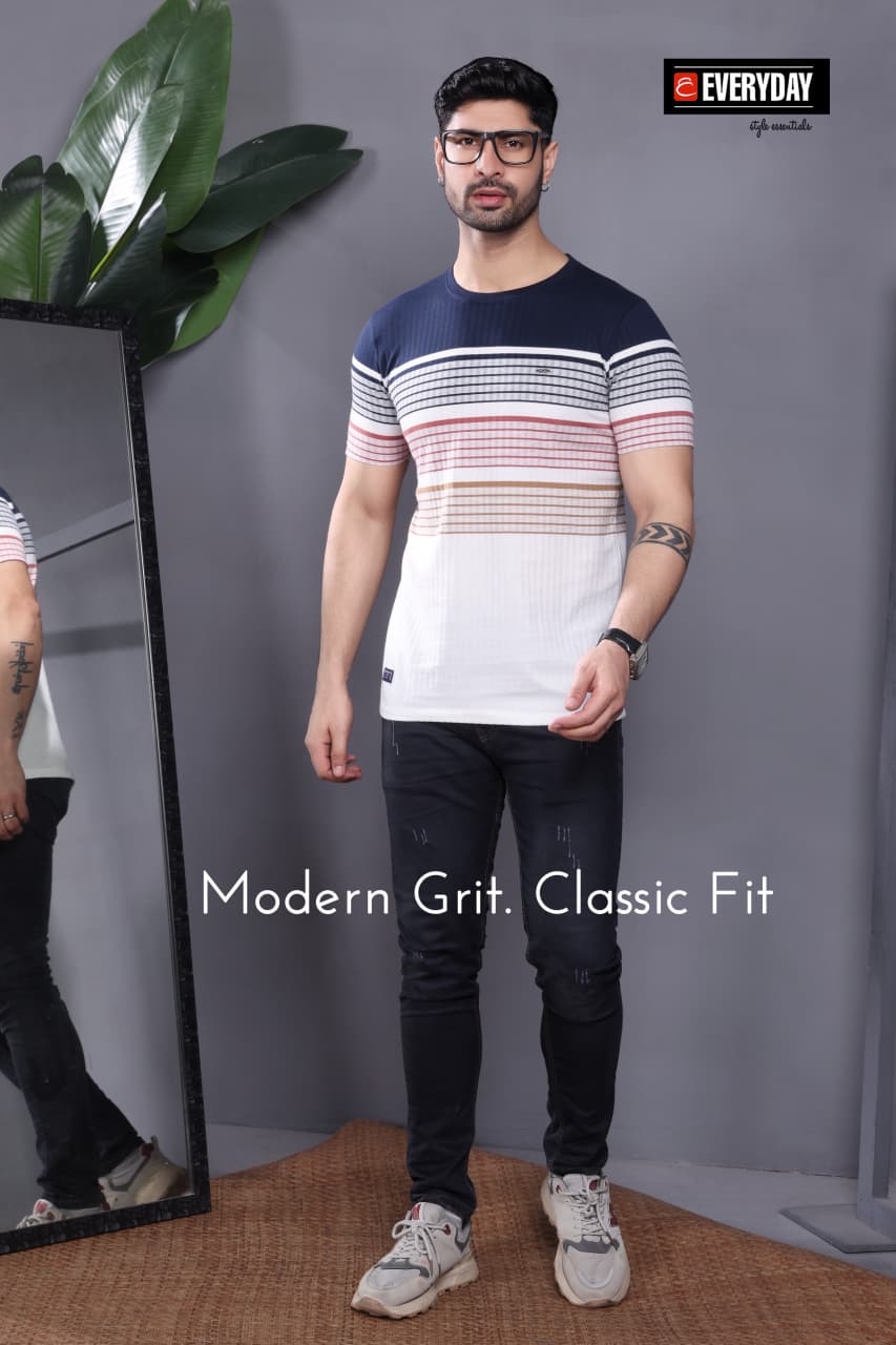 Vol 1252 Everyday Auto Stripes Mens Tshirts Wholesaler