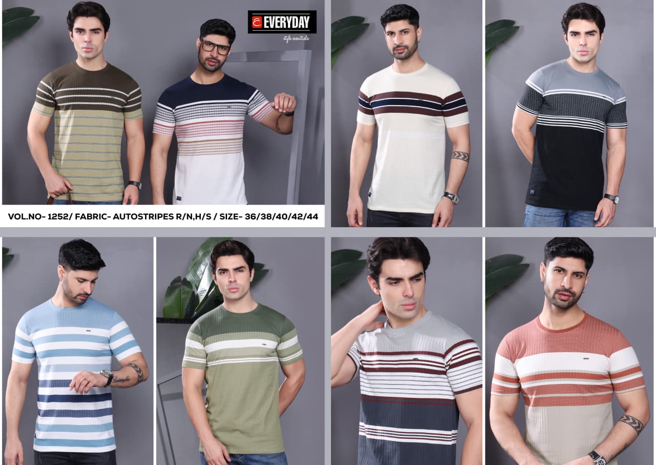 Vol 1252 Everyday Auto Stripes Mens Tshirts Wholesaler