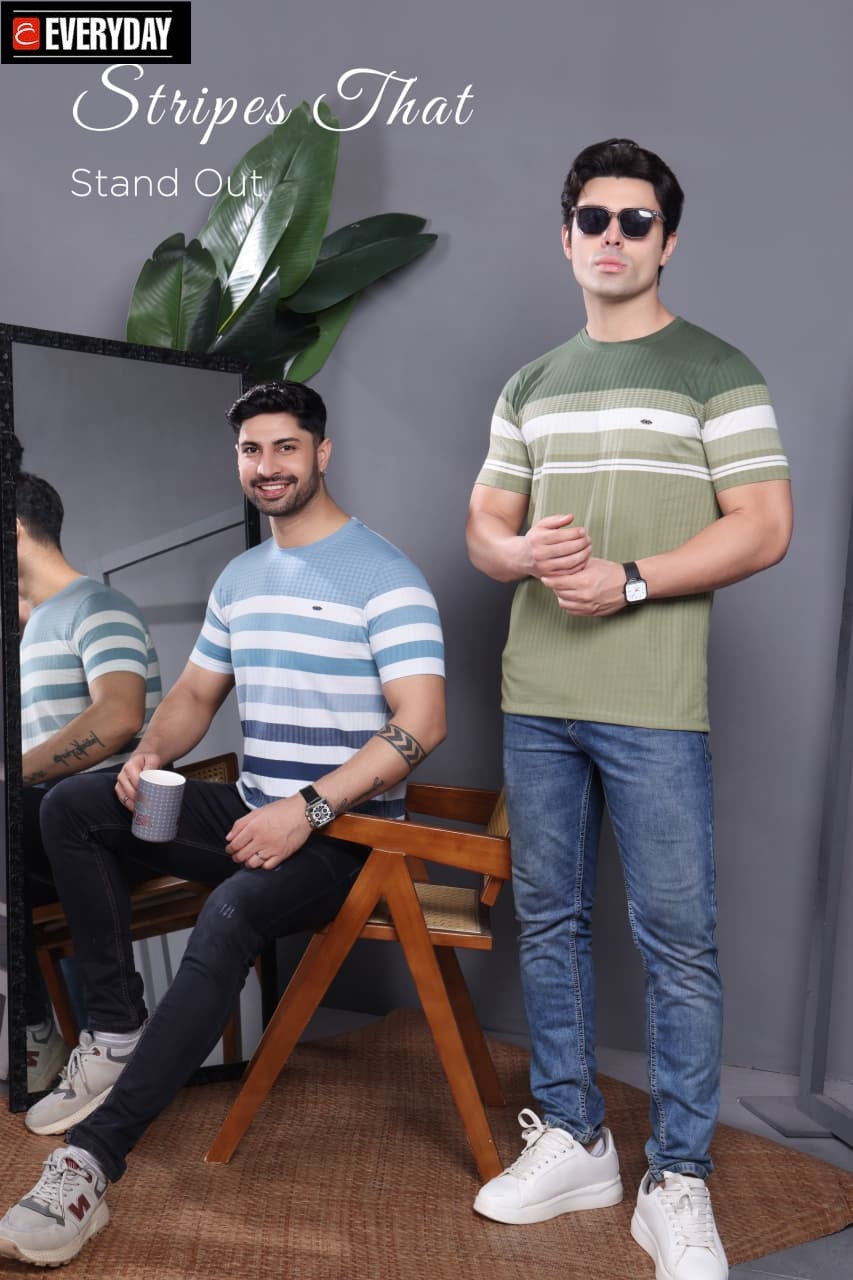 Vol 1252 Everyday Auto Stripes Mens Tshirts Wholesaler