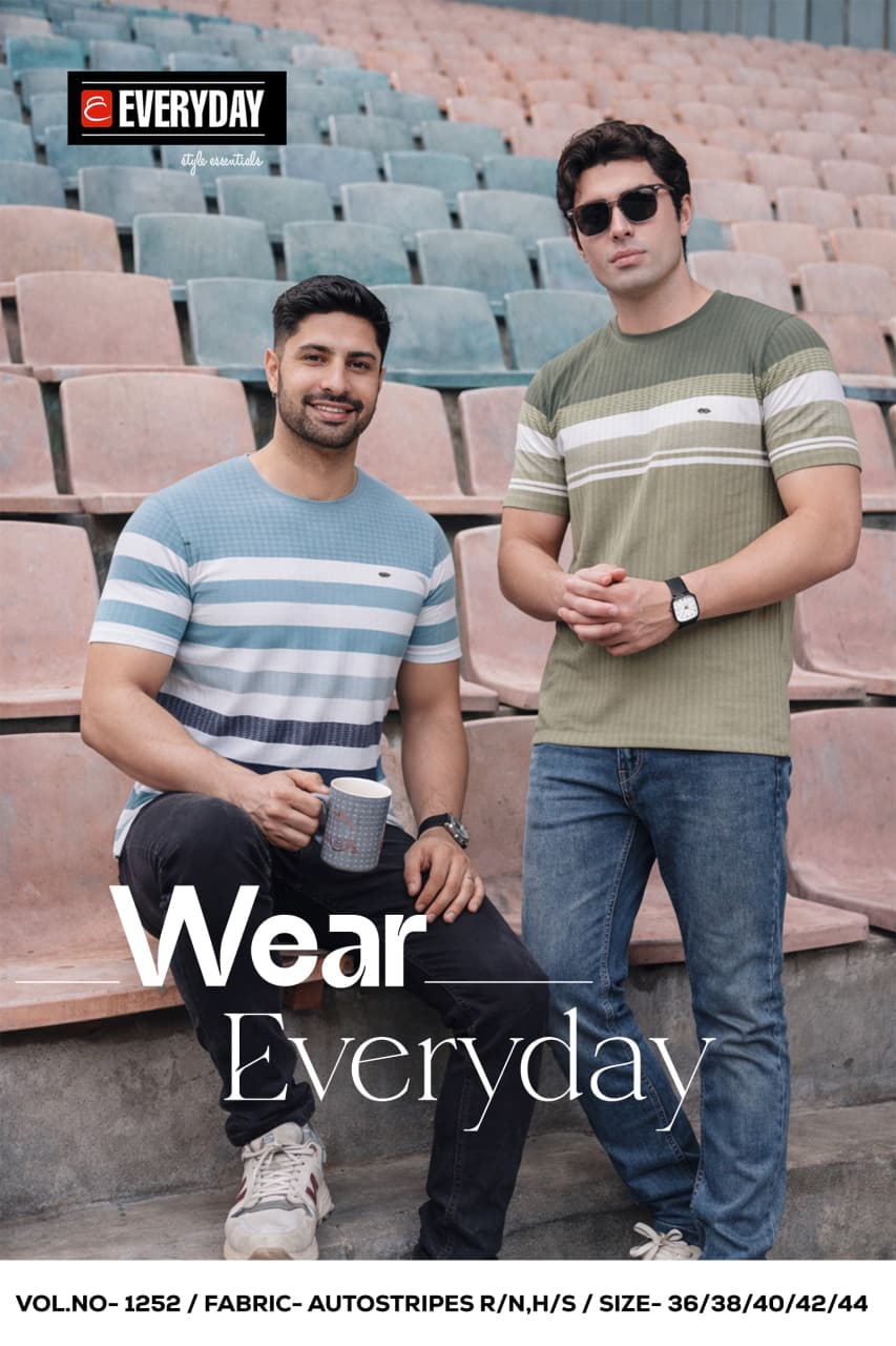 Vol 1252 Everyday Auto Stripes Mens Tshirts Wholesaler