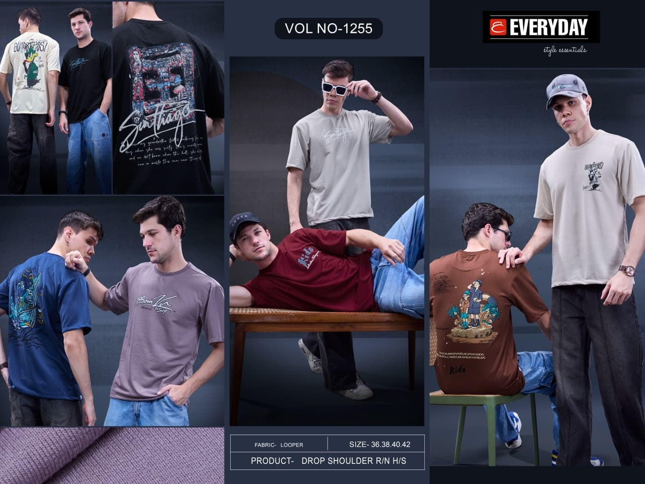 Vol 1255 Everyday Looper Mens Tshirts Wholesaler