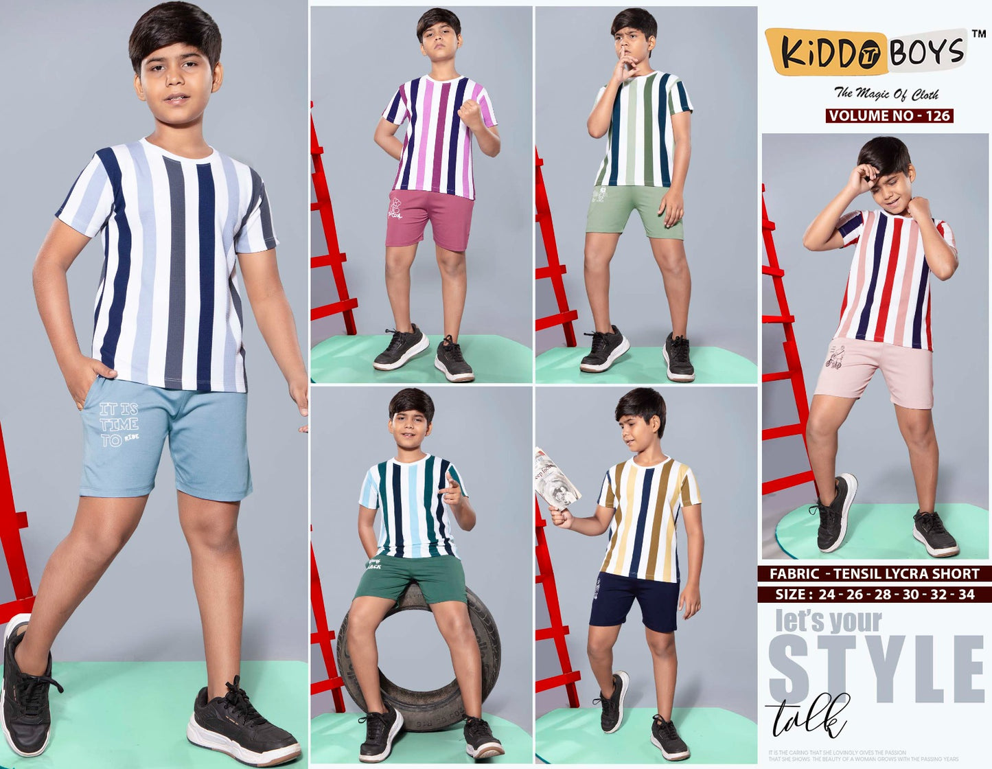 Vol 126 Kiddo Tencil Lycra Boys Shorts Set Wholesale Price