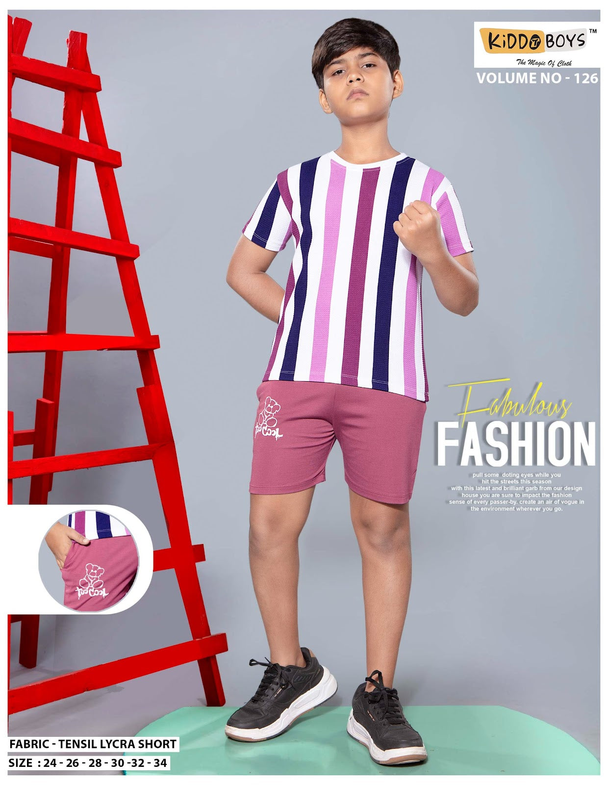 Vol 126 Kiddo Tencil Lycra Boys Shorts Set Wholesale Price