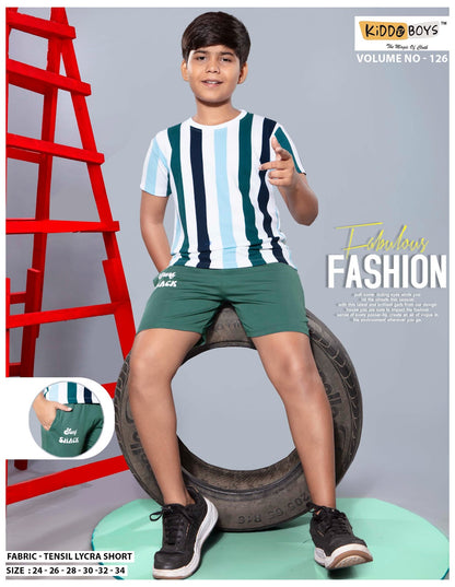 Vol 126 Kiddo Tencil Lycra Boys Shorts Set Wholesale Price