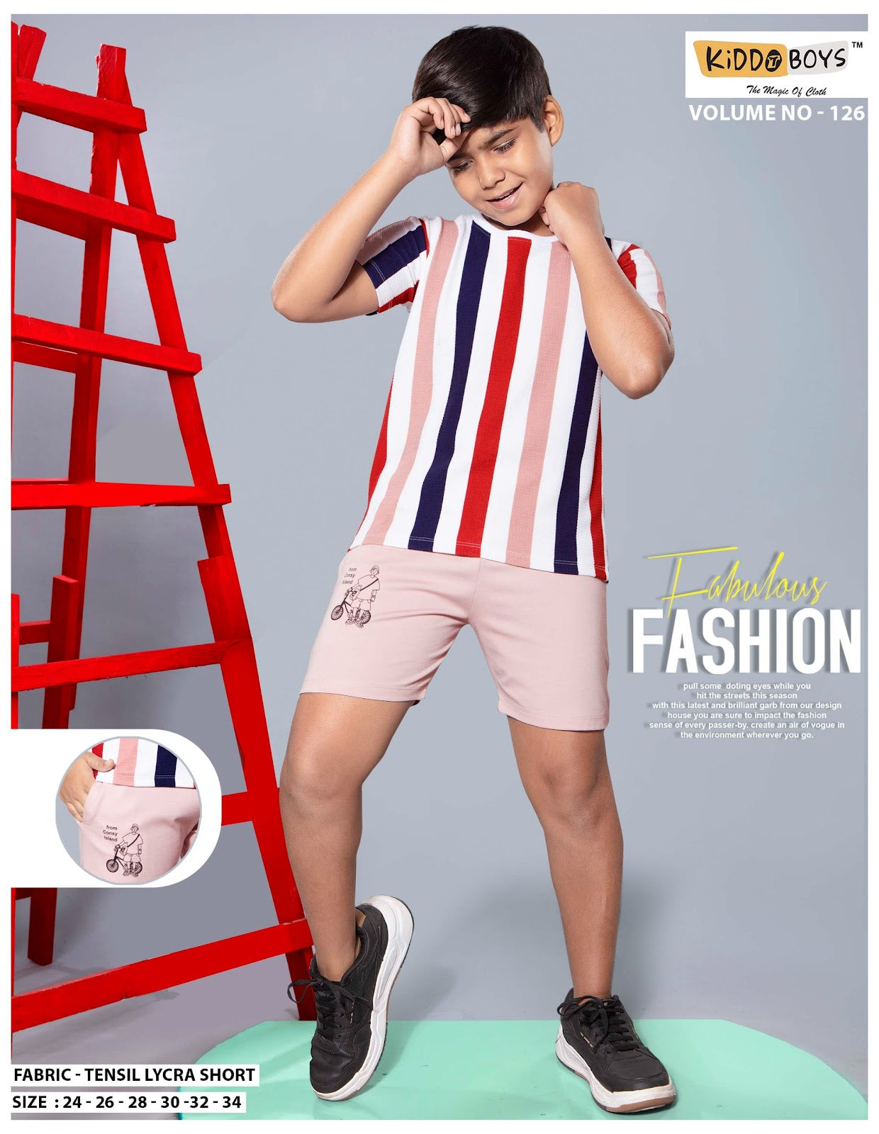 Vol 126 Kiddo Tencil Lycra Boys Shorts Set Wholesale Price