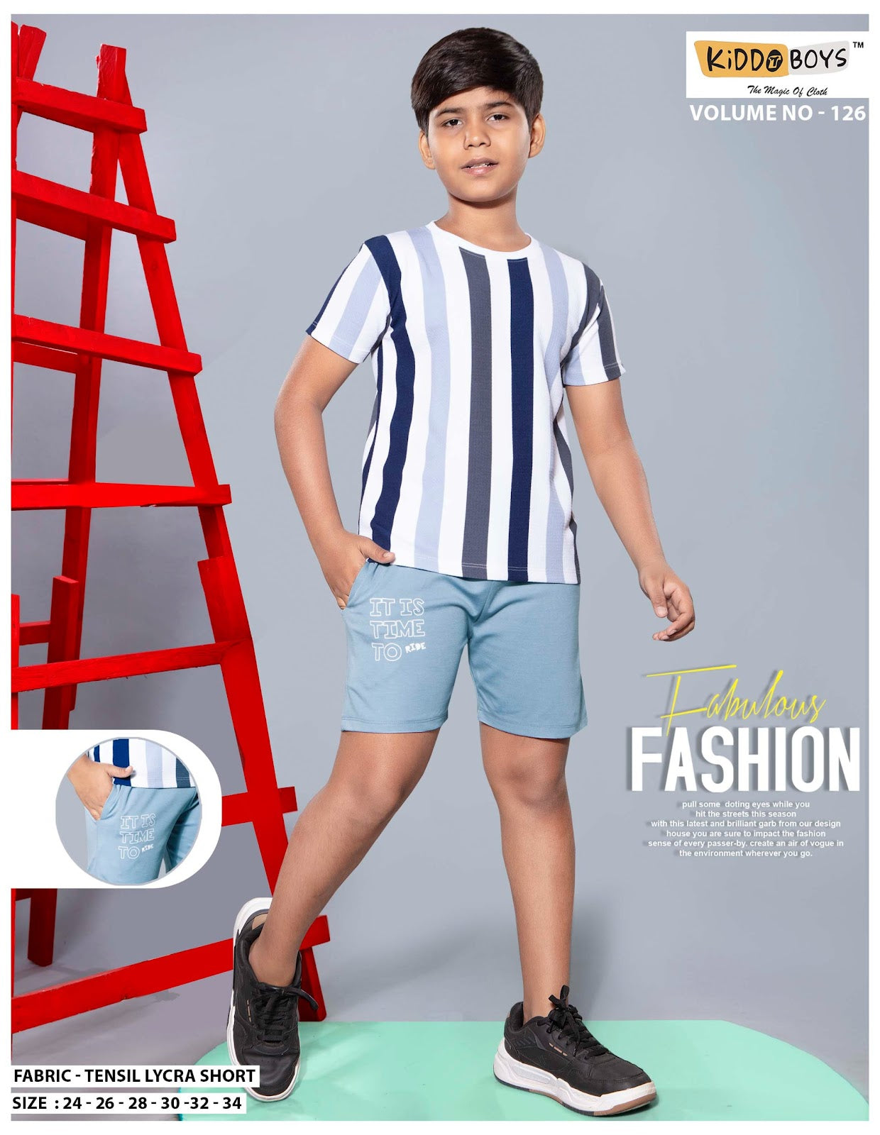 Vol 126 Kiddo Tencil Lycra Boys Shorts Set Wholesale Price
