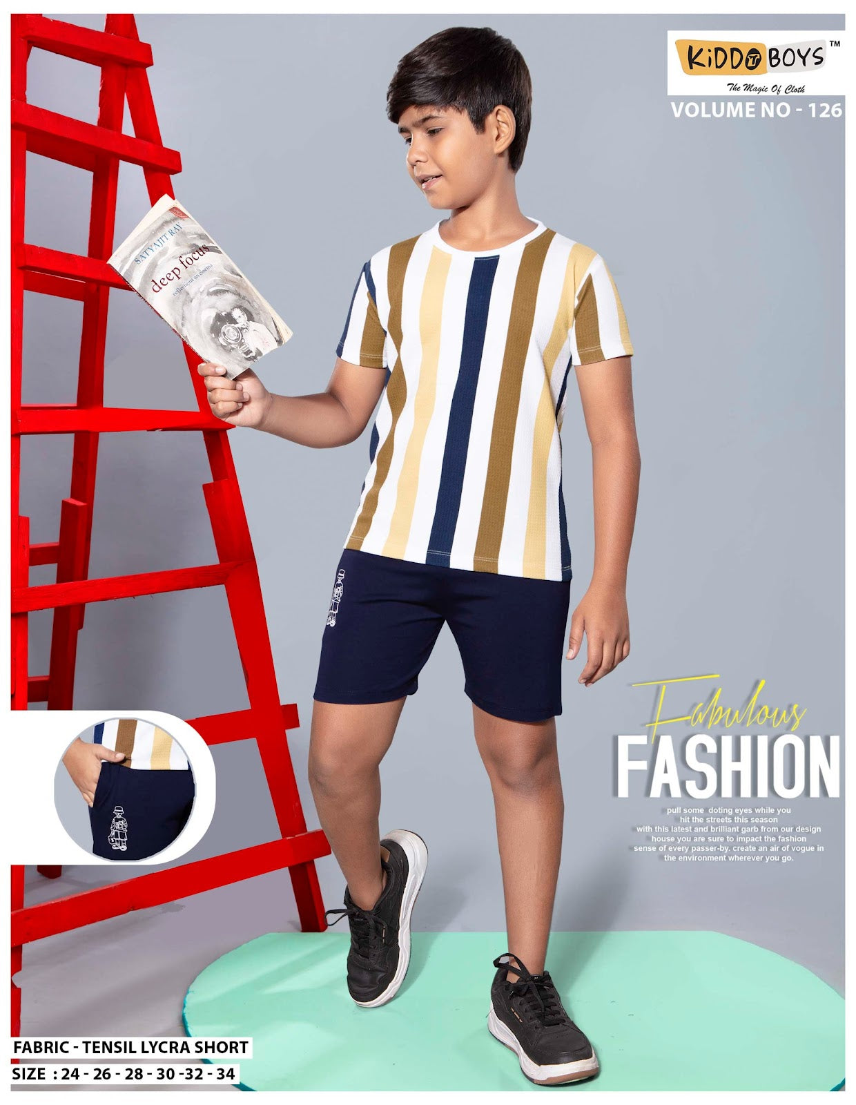 Vol 126 Kiddo Tencil Lycra Boys Shorts Set Wholesale Price