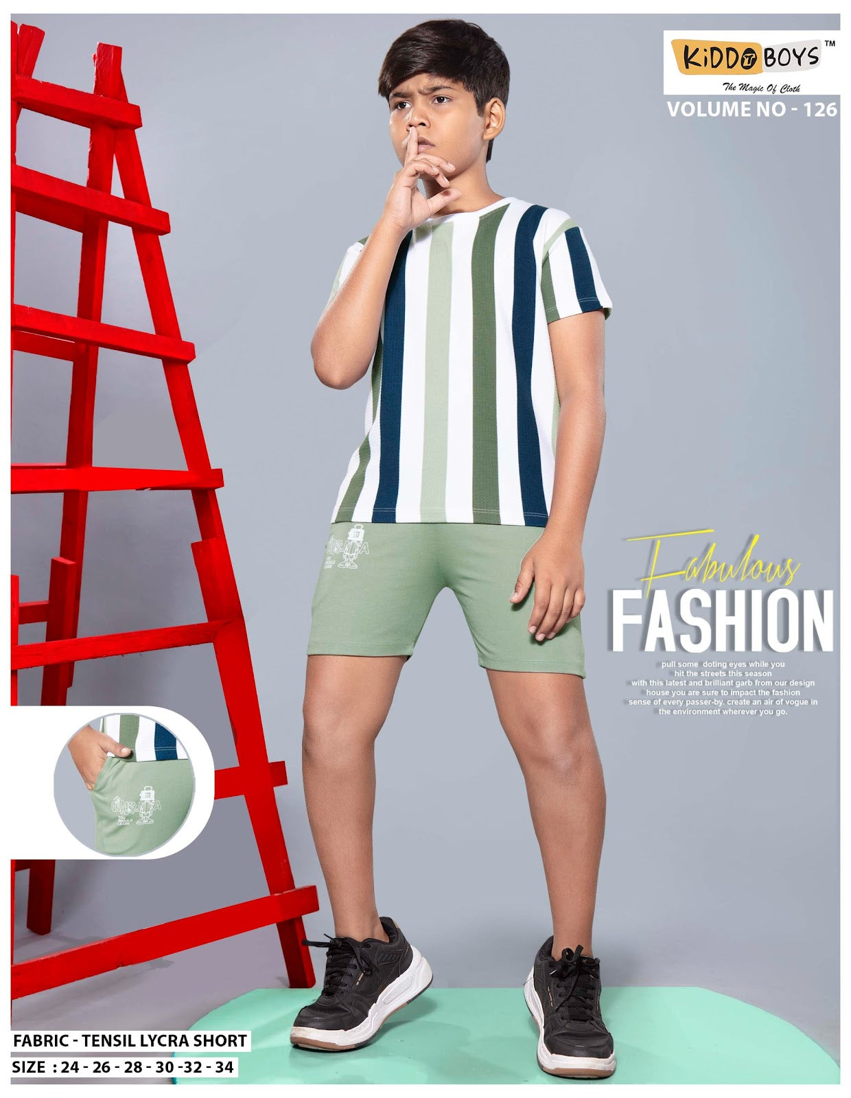 Vol 126 Kiddo Tencil Lycra Boys Shorts Set Wholesale Price