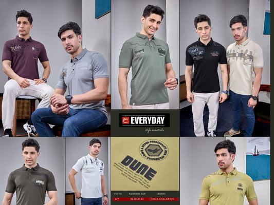 Vol 1277 Everyday Tencil Lycra Mens Tshirts Wholesale Price