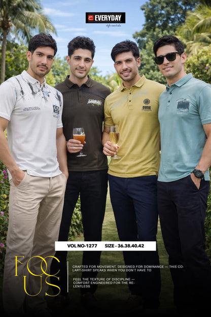 Vol 1277 Everyday Tencil Lycra Mens Tshirts Wholesale Price