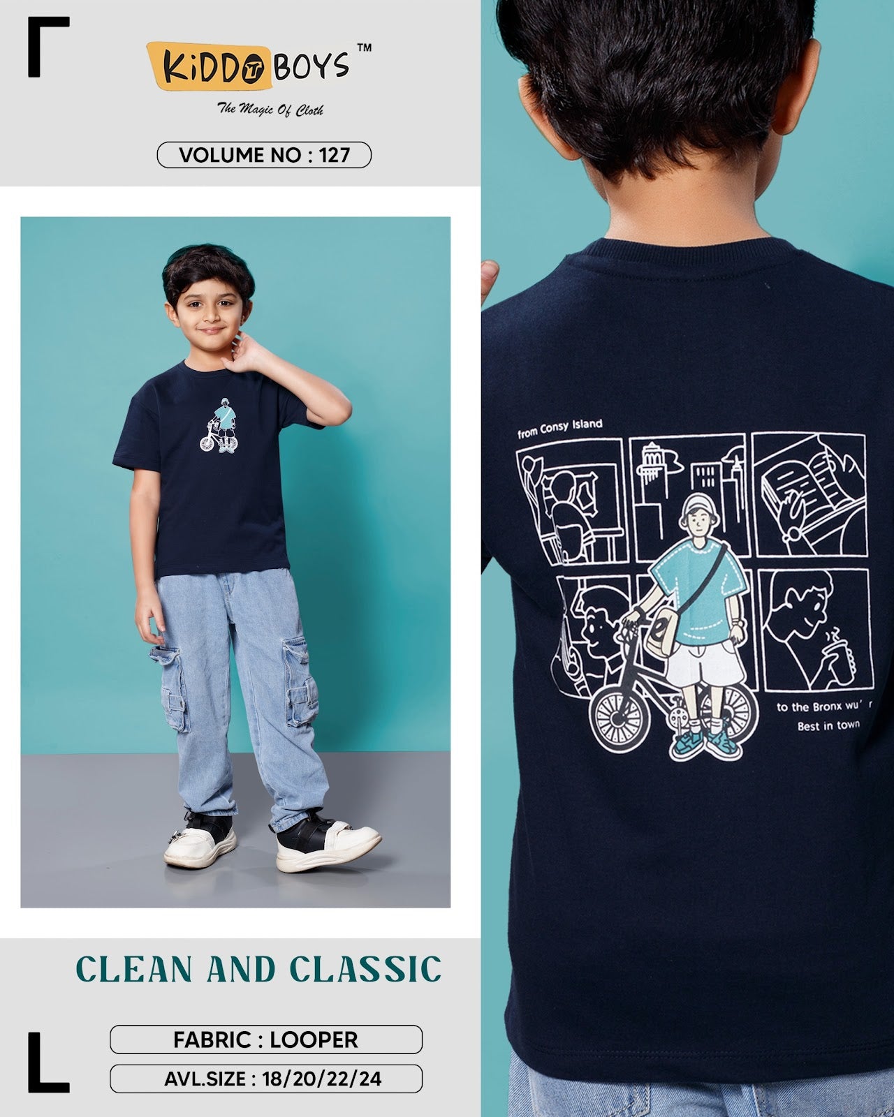 Vol 127 Kiddo Cotton Looper Boys Tshirt Manufacturer Ahmedabad