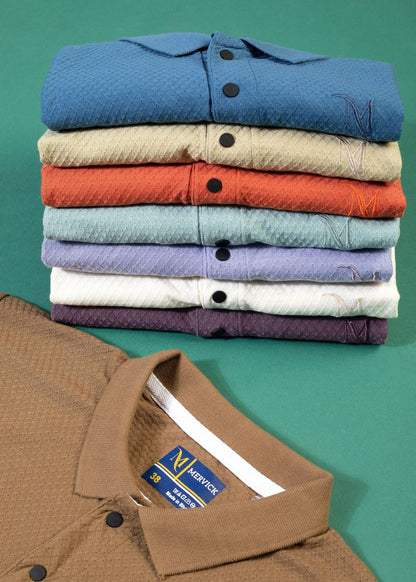 Vol 127 Mervick Cotton Jacquard Mens Tshirts Manufacturer Gujarat