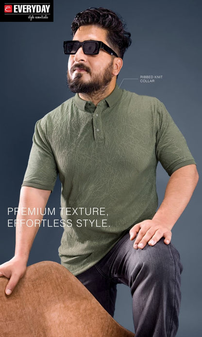 Vol 1288 Everyday Jacquard Knit Mens Tshirts Wholesale Rate