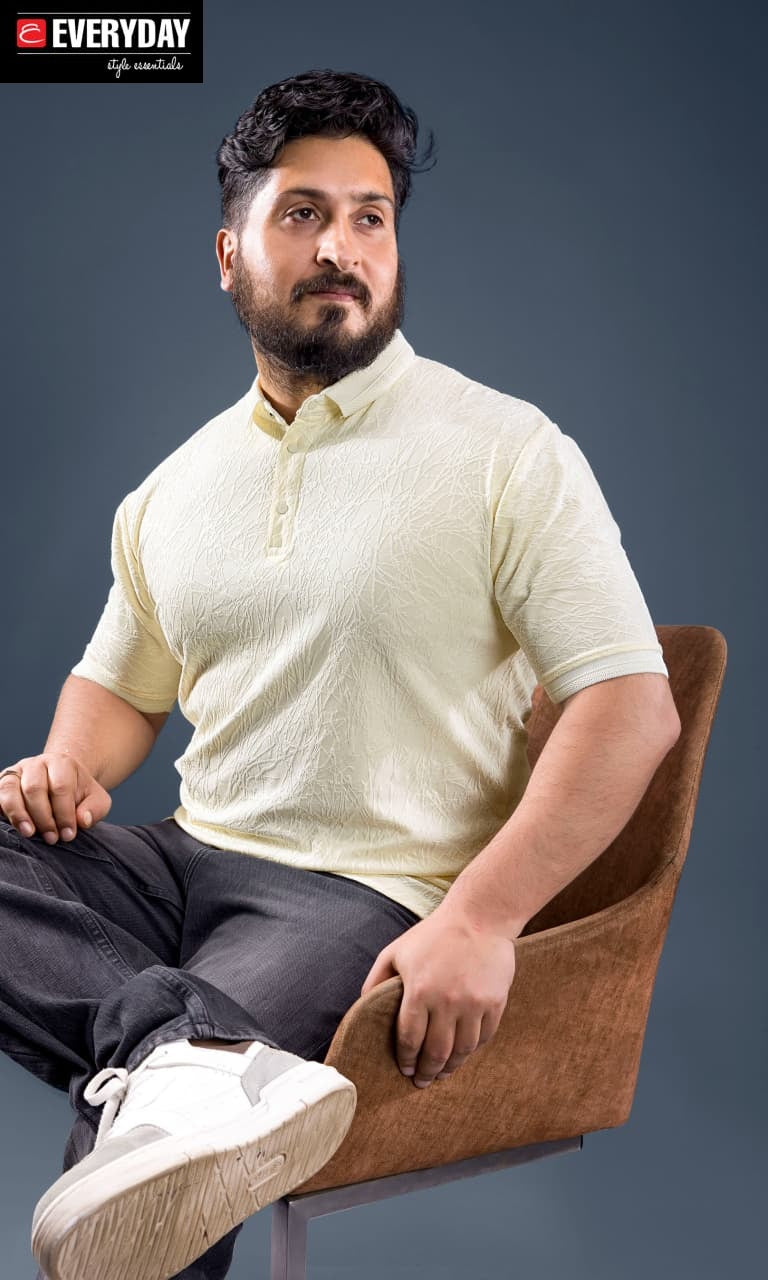 Vol 1288 Everyday Jacquard Knit Mens Tshirts Wholesale Rate
