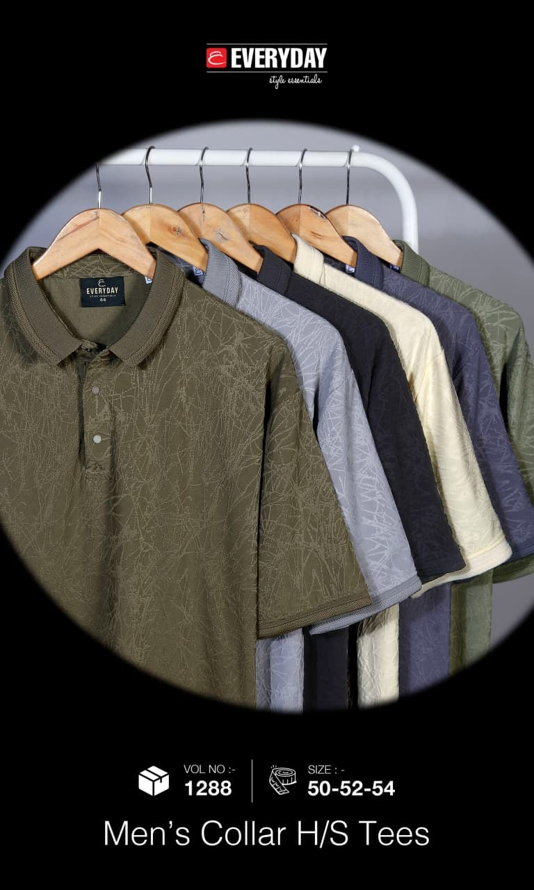 Vol 1288 Everyday Jacquard Knit Mens Tshirts Wholesale Rate