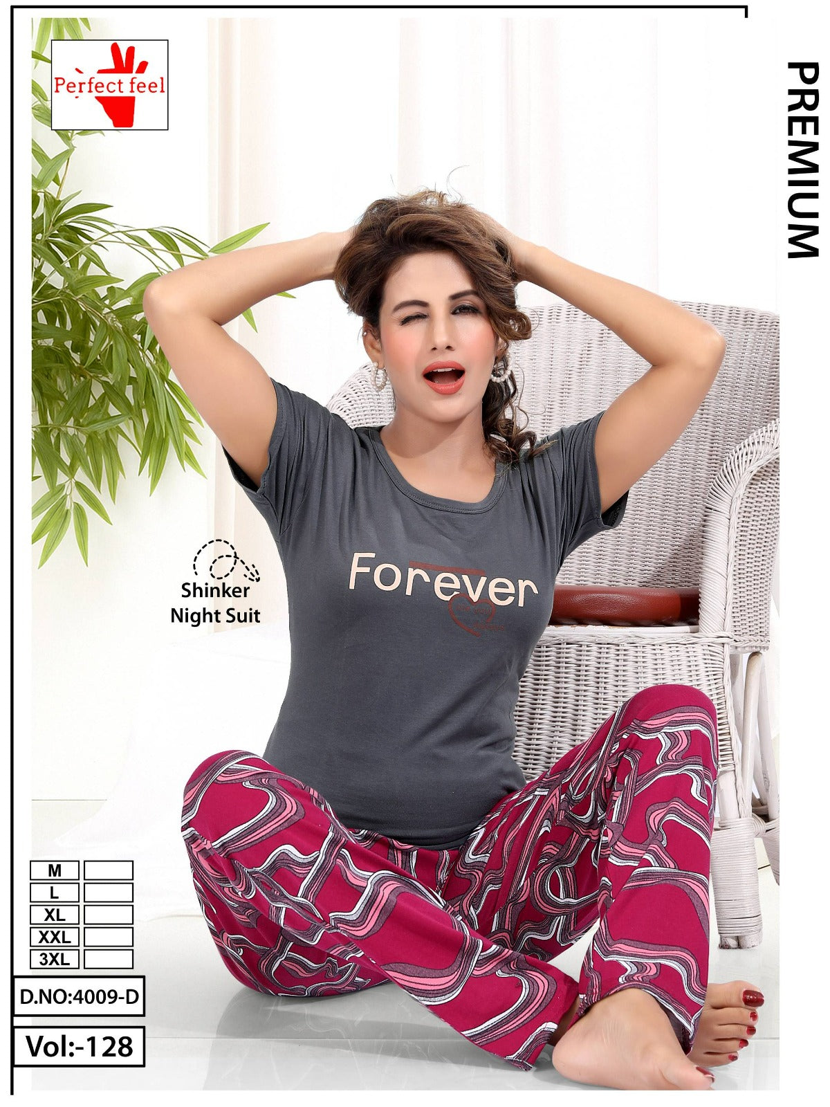 Vol 128 Perfect Feel Sinker Pyjama Night Suits Wholesaler Ahmedabad