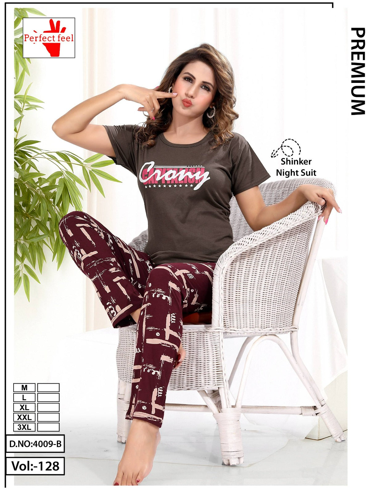 Vol 128 Perfect Feel Sinker Pyjama Night Suits Wholesaler Ahmedabad