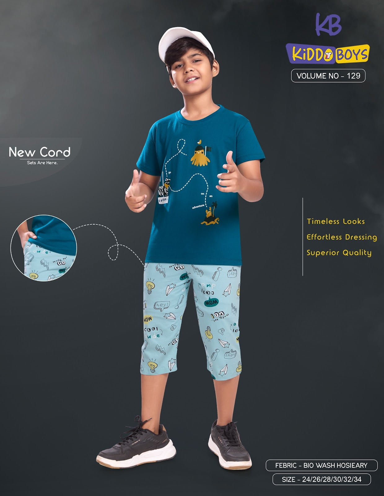 Vol 129 Kiddo Hosiery Boys Capri Night Suit Manufacturer India