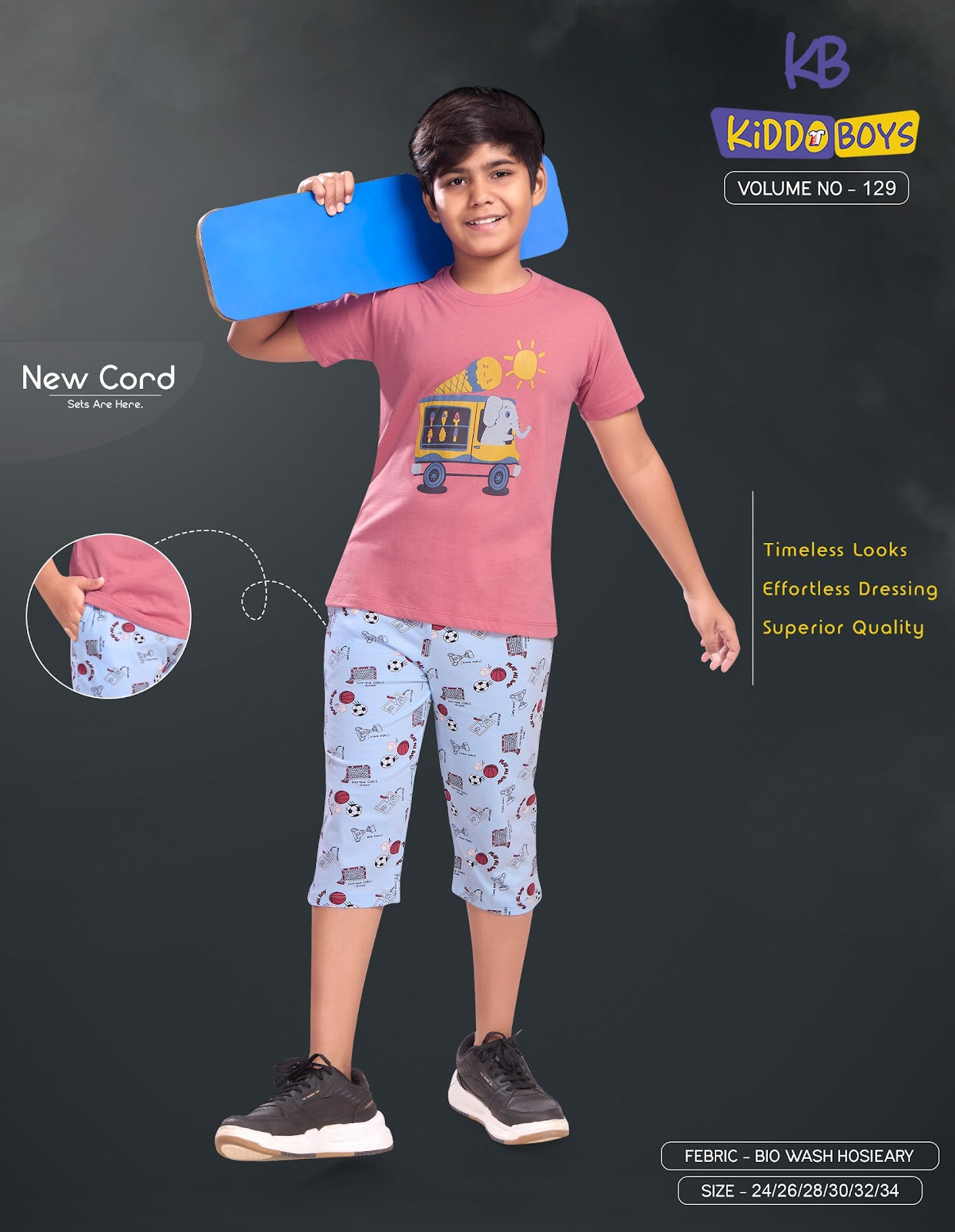 Vol 129 Kiddo Hosiery Boys Capri Night Suit Manufacturer India