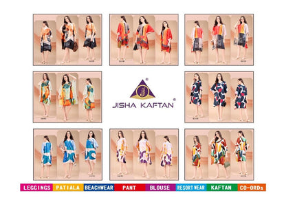 Vol 12 Jisha Jelite Crepe Kaftans Wholesaler Ahmedabad