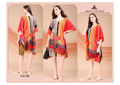 Vol 12 Jisha Jelite Crepe Kaftans Wholesaler Ahmedabad