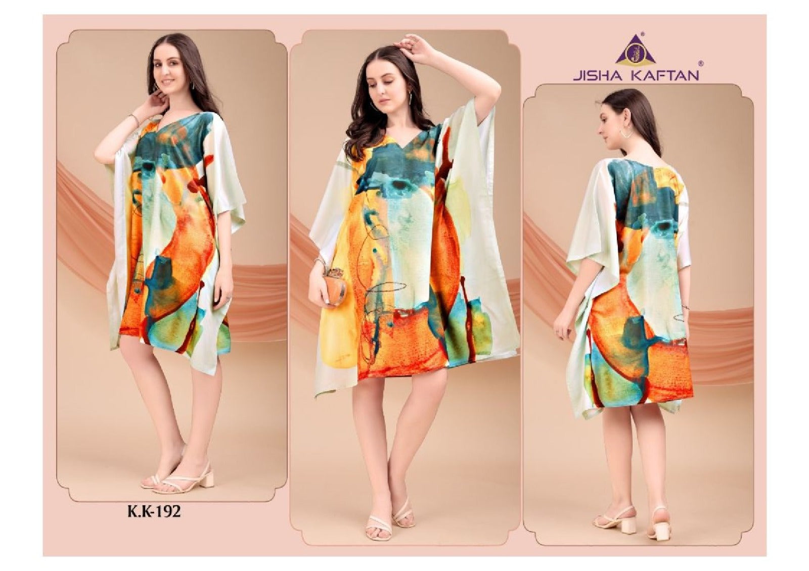 Vol 12 Jisha Jelite Crepe Kaftans Wholesaler Ahmedabad