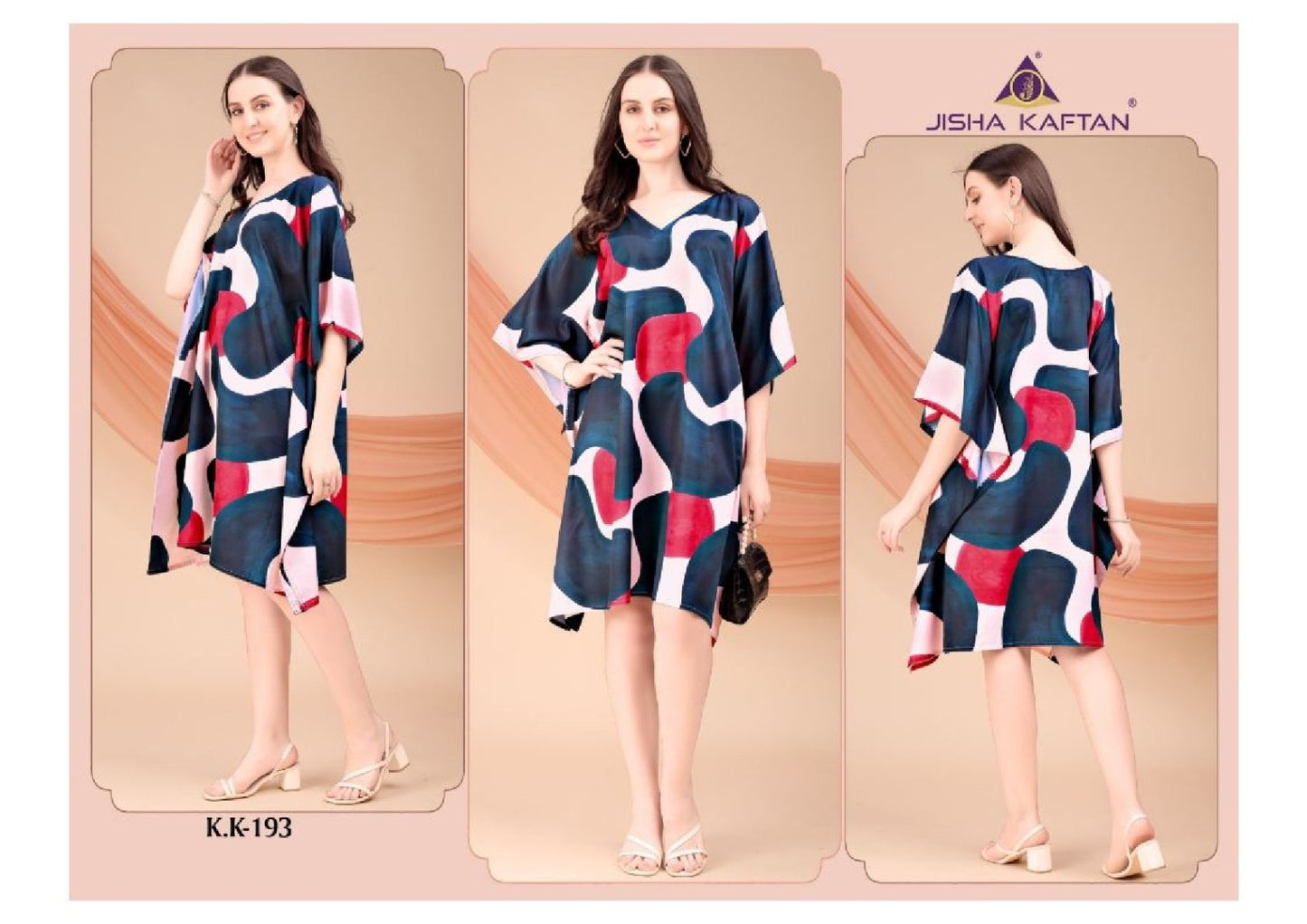 Vol 12 Jisha Jelite Crepe Kaftans Wholesaler Ahmedabad