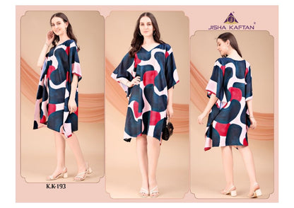 Vol 12 Jisha Jelite Crepe Kaftans Wholesaler Ahmedabad