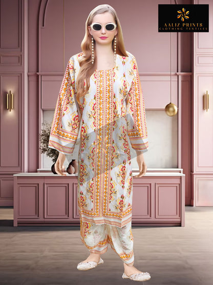 Vol 12 Karachi Aaliz Prints Lawn Co Ord Set Supplier Ahmedabad