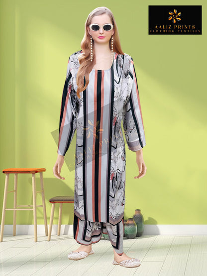 Vol 12 Karachi Aaliz Prints Lawn Co Ord Set Supplier Ahmedabad