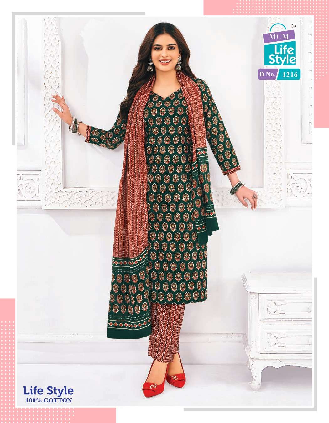 Vol 12 Mcm Lifestyle Readymade Cotton Pant Suits Wholesale