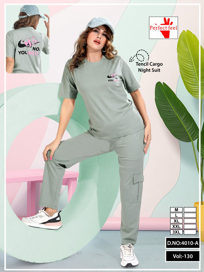 Vol 130 Cargo Style Perfect Feel Tencil Pyjama Night Suits Manufacturer Ahmedabad
