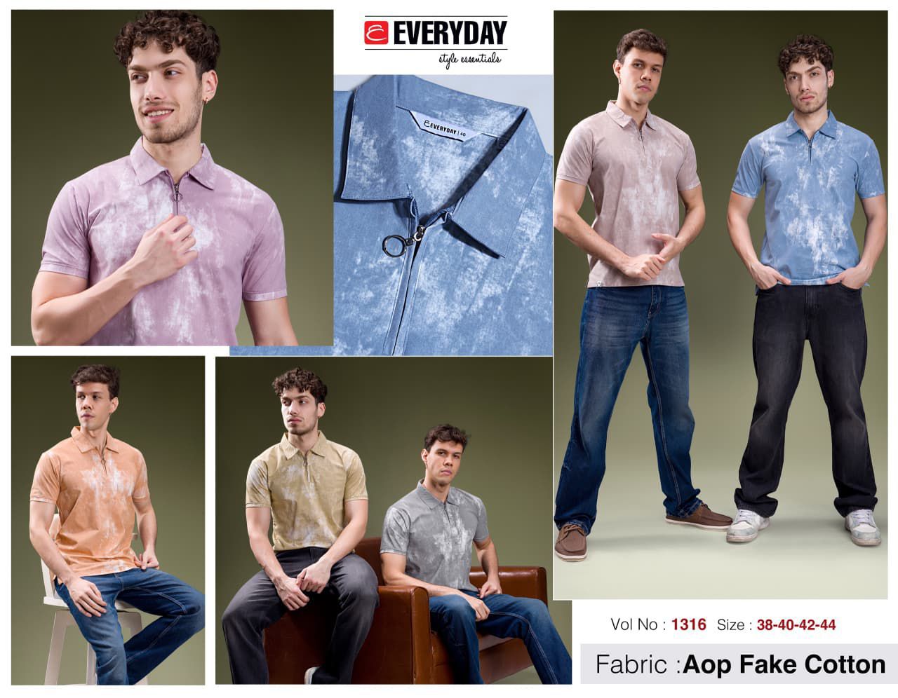 Vol 1316 Everyday Cotton Mens Tshirts Wholesale