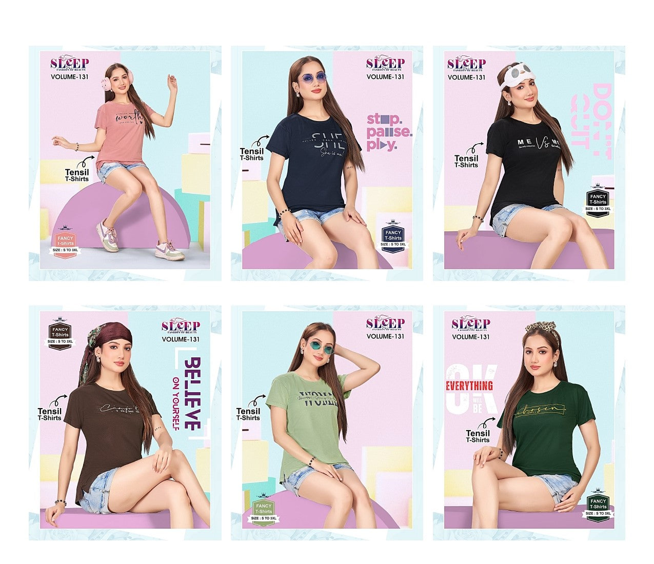 Vol 131 Sleep Faith Lady Tencil Women Tshirt Manufacturer India