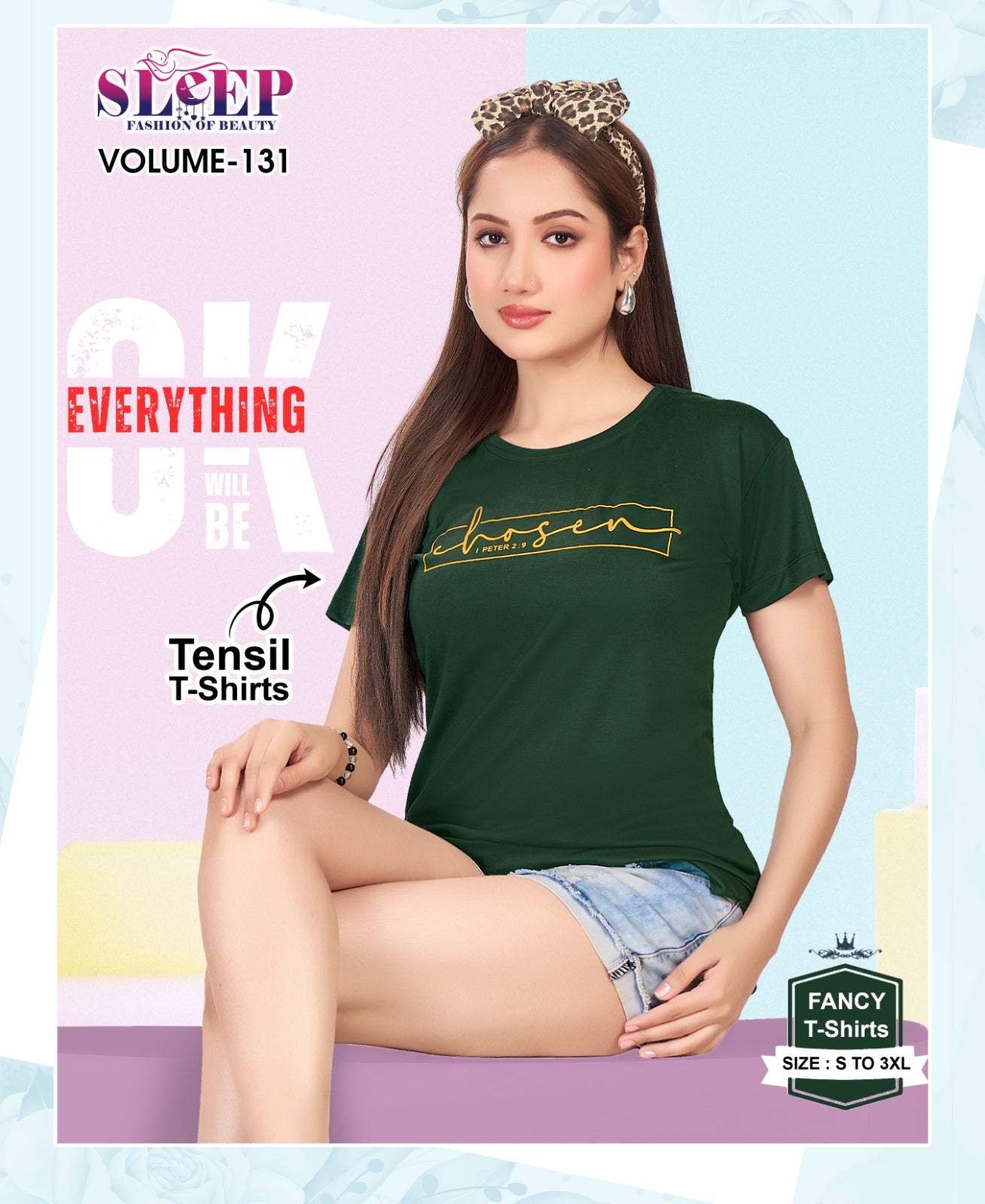 Vol 131 Sleep Faith Lady Tencil Women Tshirt Manufacturer India